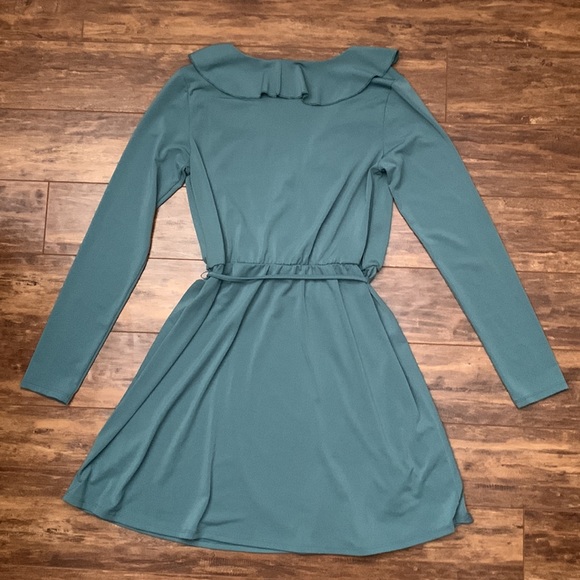 H&M Teal Blue Faux Wrap Dress - Picture 2 of 2